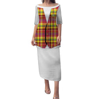 Personalized Dominica Creole Day Puletasi Jounen Kweyol Red Madras Proud - Wonder Print Shop