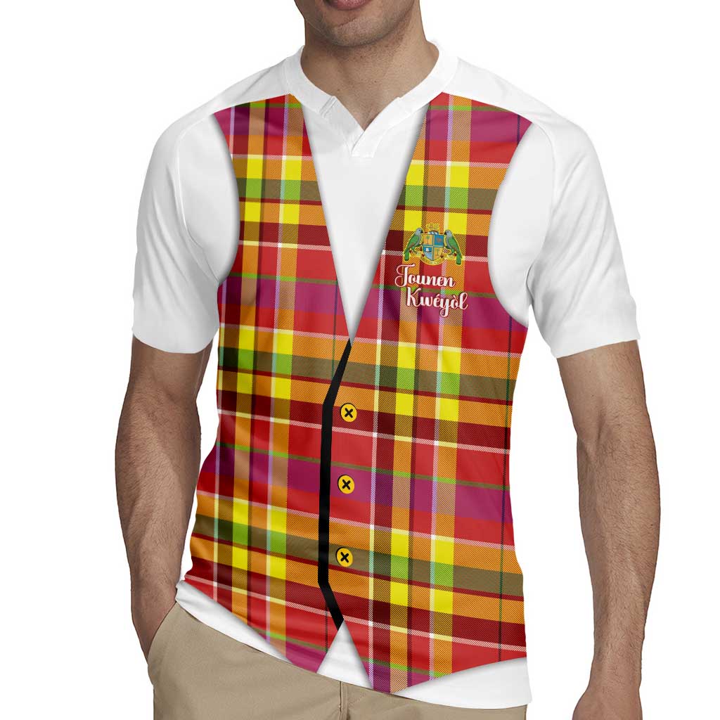 Personalized Dominica Creole Day Rugby Jersey Jounen Kweyol Red Madras Proud - Wonder Print Shop