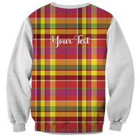 Personalized Dominica Creole Day Sweatshirt Jounen Kweyol Red Madras Proud - Wonder Print Shop