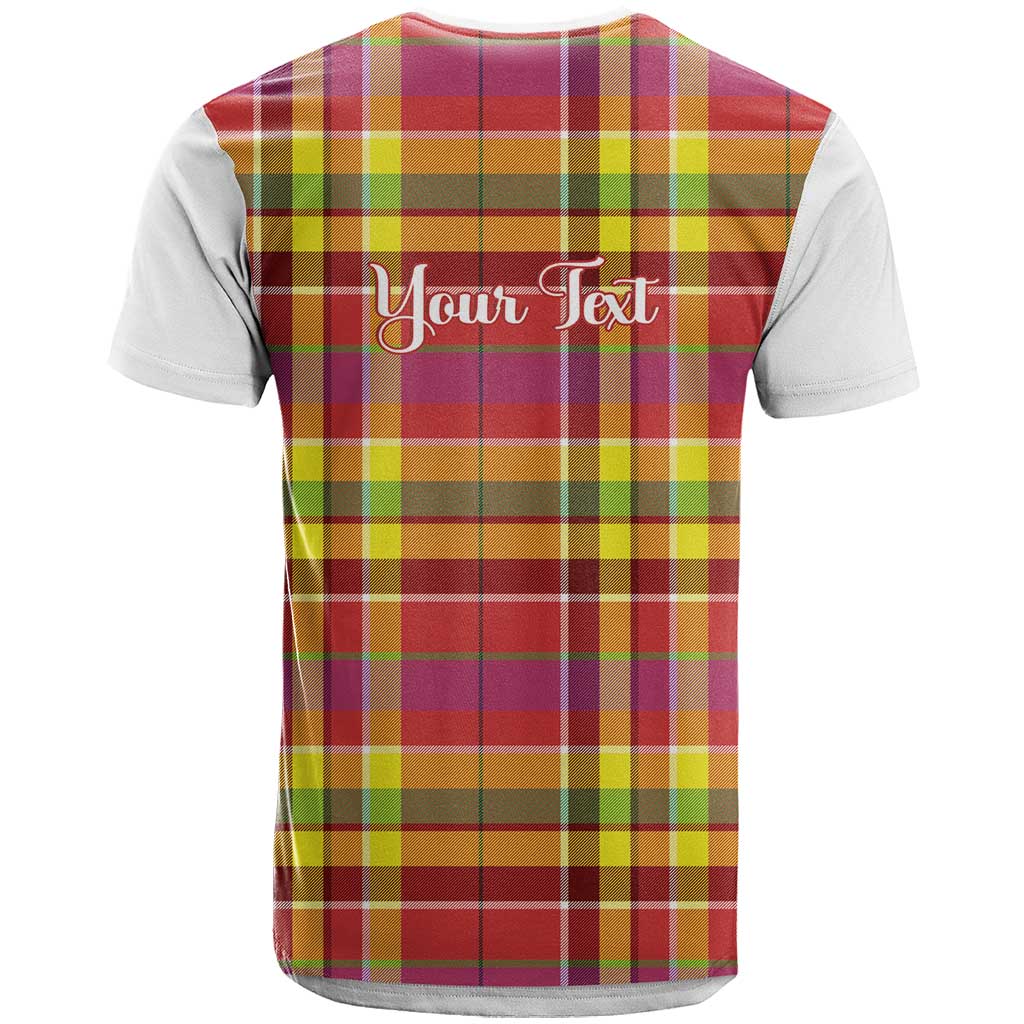 Personalized Dominica Creole Day T Shirt Jounen Kweyol Red Madras Proud - Wonder Print Shop