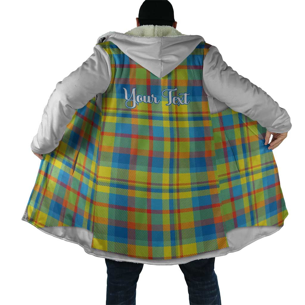 Personalized Dominica Creole Day Cloak Jounen Kweyol Blue Madras Proud - Wonder Print Shop