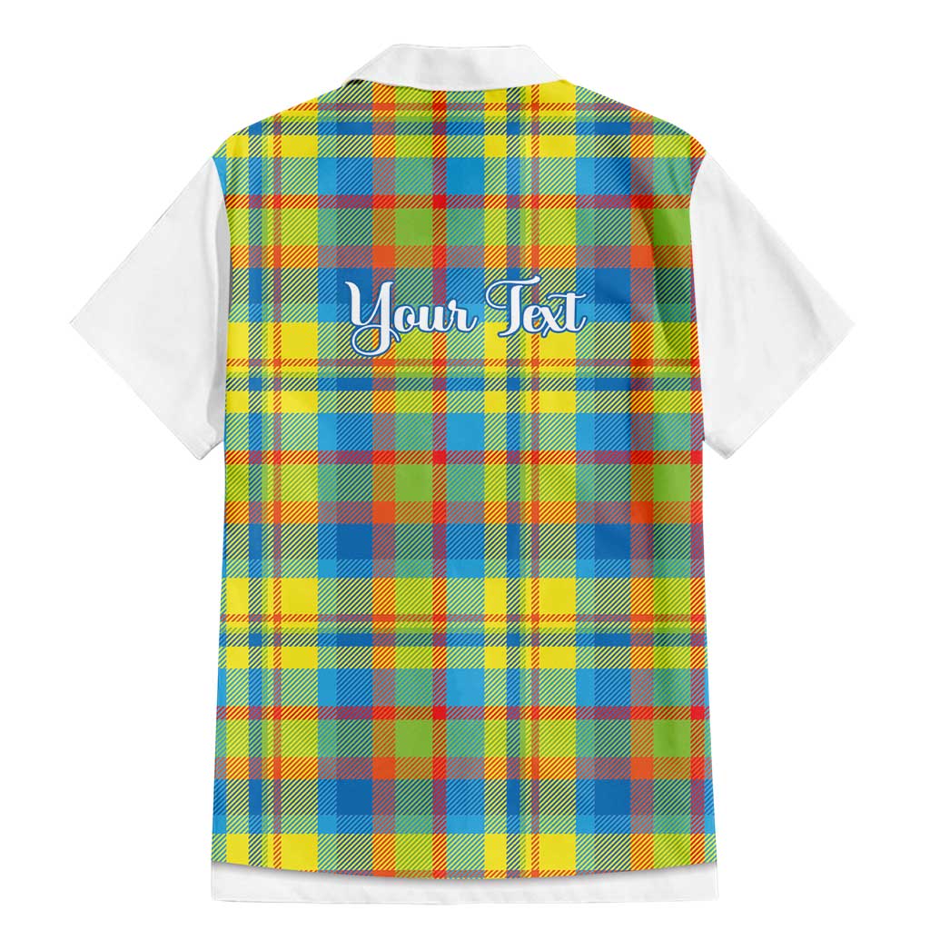 Personalized Dominica Creole Day Family Matching Mermaid Dress and Hawaiian Shirt Jounen Kweyol Blue Madras Proud - Wonder Print Shop