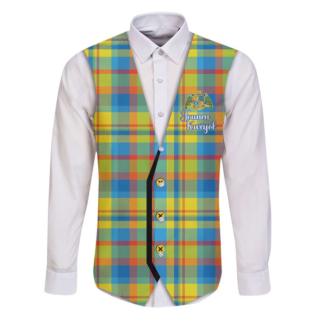 Personalized Dominica Creole Day Family Matching Mermaid Dress and Hawaiian Shirt Jounen Kweyol Blue Madras Proud - Wonder Print Shop