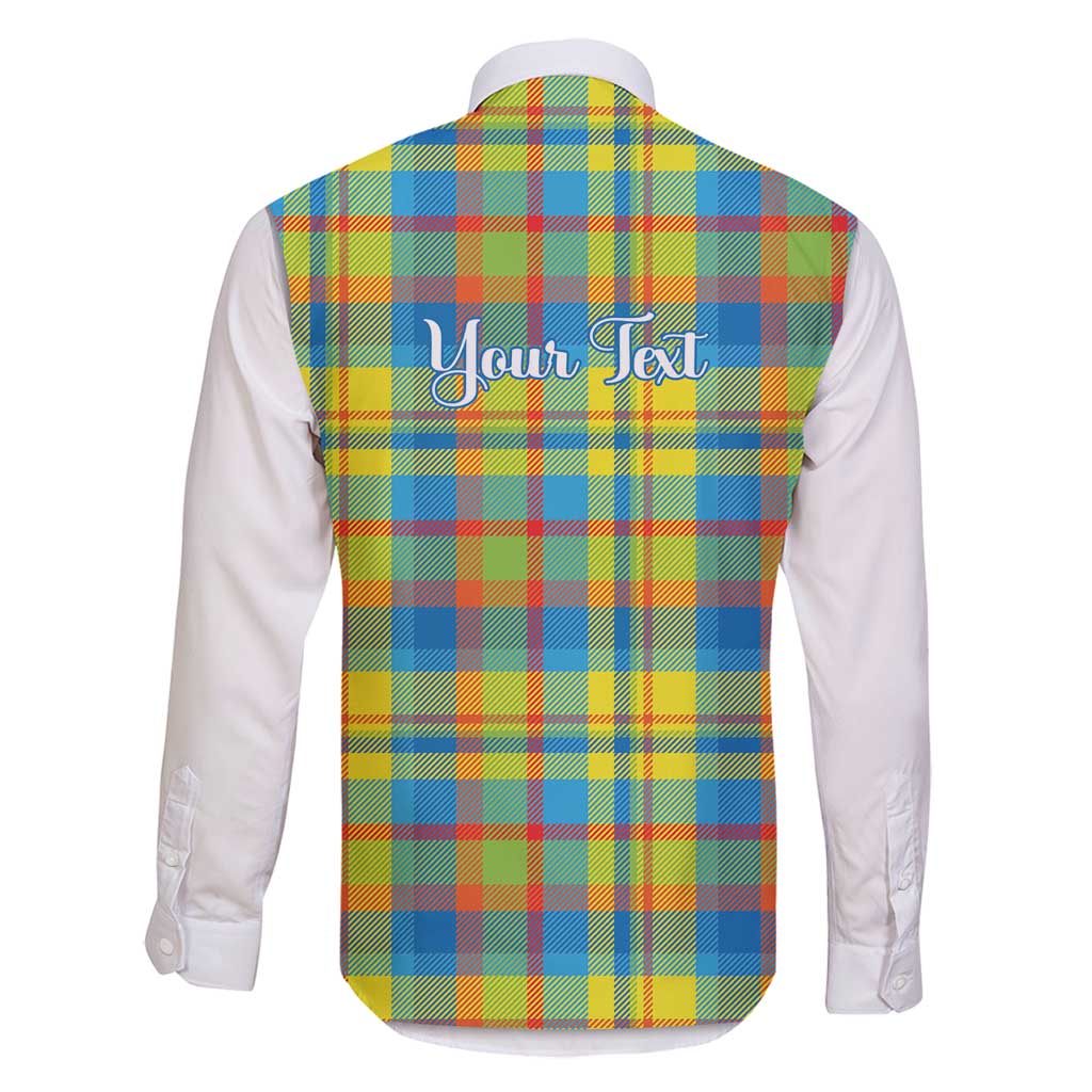 Personalized Dominica Creole Day Family Matching Mermaid Dress and Hawaiian Shirt Jounen Kweyol Blue Madras Proud - Wonder Print Shop