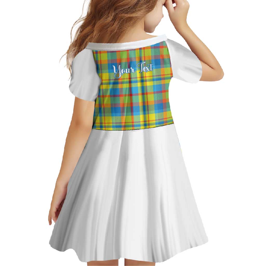 Personalized Dominica Creole Day Family Matching Summer Maxi Dress and Hawaiian Shirt Jounen Kweyol Blue Madras Proud - Wonder Print Shop