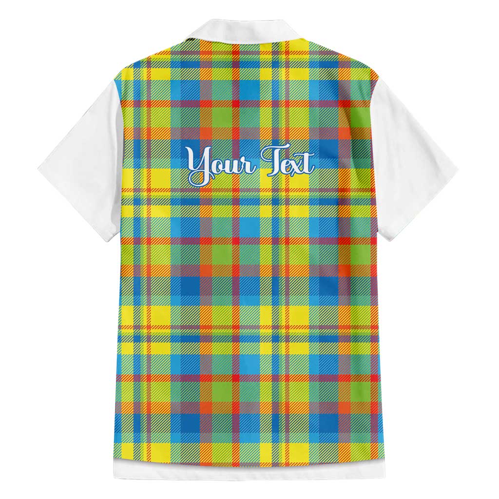 Personalized Dominica Creole Day Family Matching Summer Maxi Dress and Hawaiian Shirt Jounen Kweyol Blue Madras Proud - Wonder Print Shop