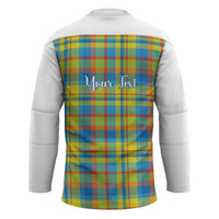 Personalized Dominica Creole Day Hockey Jersey Jounen Kweyol Blue Madras Proud - Wonder Print Shop