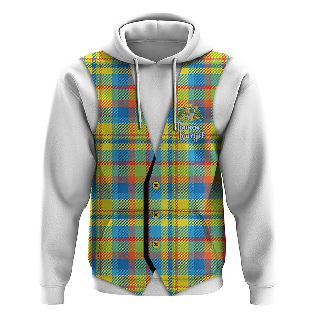 Personalized Dominica Creole Day Hoodie Jounen Kweyol Blue Madras Proud - Wonder Print Shop
