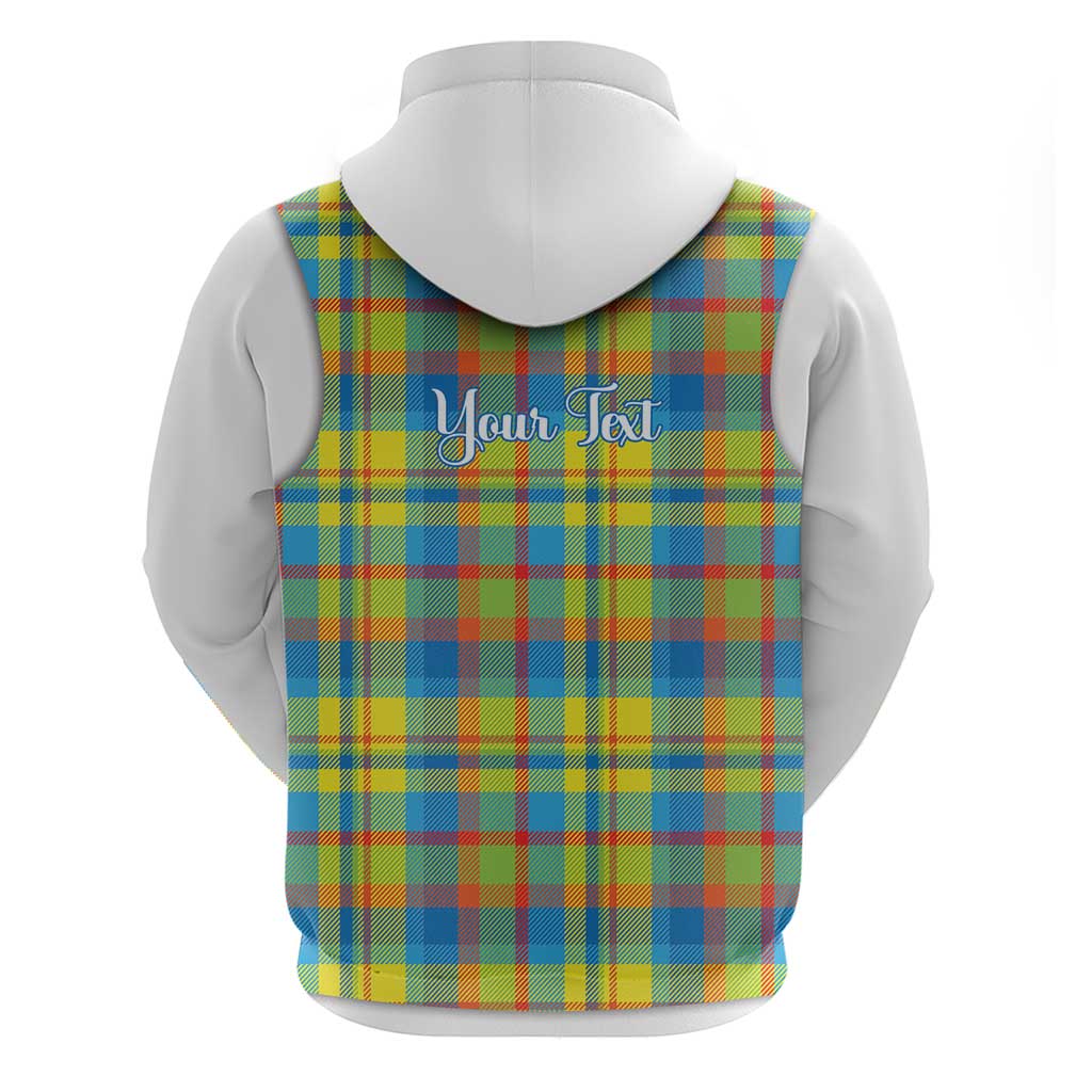 Personalized Dominica Creole Day Hoodie Jounen Kweyol Blue Madras Proud - Wonder Print Shop