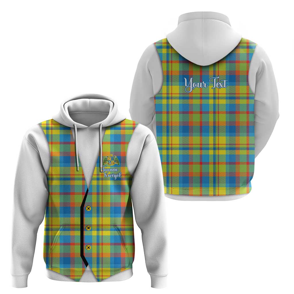 Personalized Dominica Creole Day Hoodie Jounen Kweyol Blue Madras Proud - Wonder Print Shop