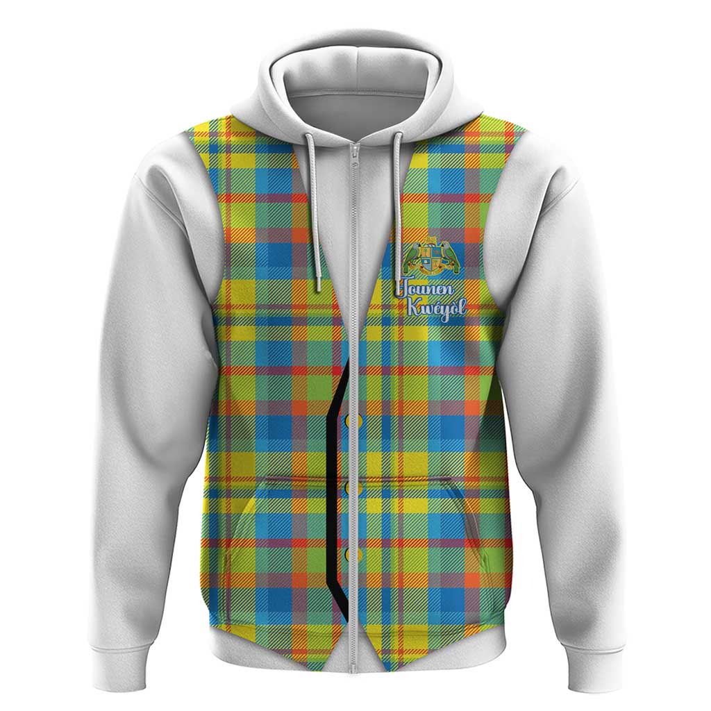 Personalized Dominica Creole Day Hoodie Jounen Kweyol Blue Madras Proud - Wonder Print Shop
