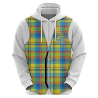 Personalized Dominica Creole Day Hoodie Jounen Kweyol Blue Madras Proud - Wonder Print Shop