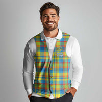 Personalized Dominica Creole Day Long Sleeve Polo Shirt Jounen Kweyol Blue Madras Proud - Wonder Print Shop