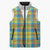 Personalized Dominica Creole Day Sleeveless Puffer Jacket Jounen Kweyol Blue Madras Proud - Wonder Print Shop