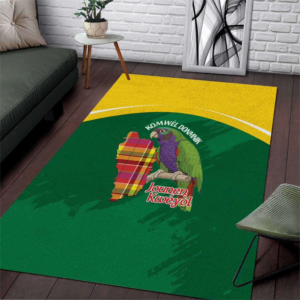 Komwel Donmnik Jounen Kweyol Area Rug Dominica Creole Day Imperial Amazon - Wonder Print Shop