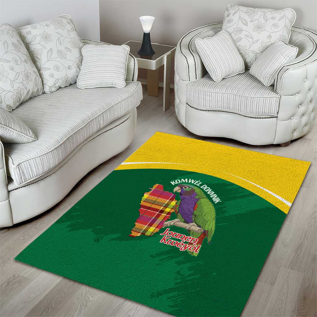Komwel Donmnik Jounen Kweyol Area Rug Dominica Creole Day Imperial Amazon - Wonder Print Shop