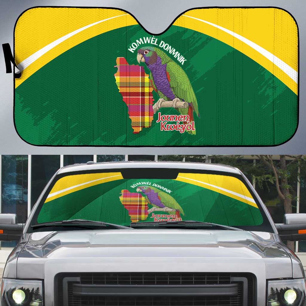Komwel Donmnik Jounen Kweyol Auto Sun Shade Dominica Creole Day Imperial Amazon - Wonder Print Shop