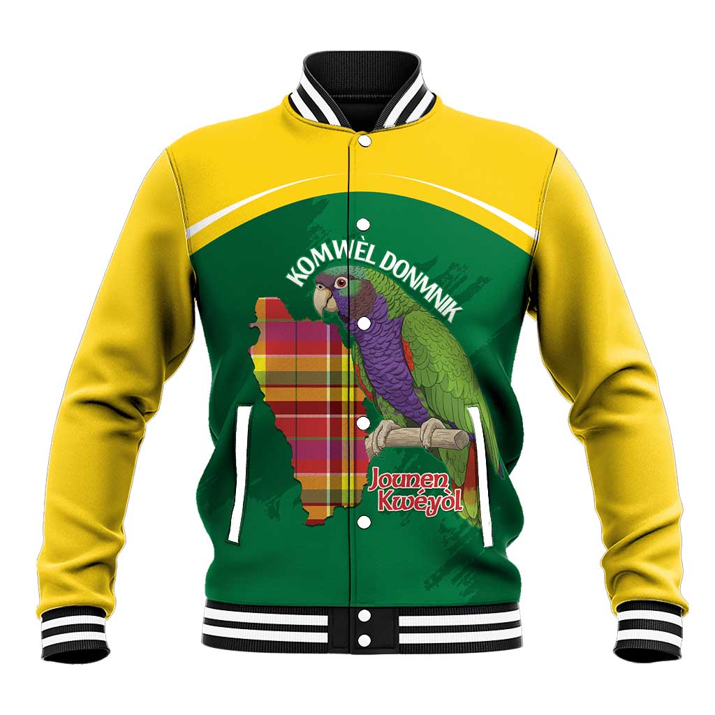 Personalized Komwel Donmnik Jounen Kweyol Baseball Jacket Dominica Creole Day Imperial Amazon - Wonder Print Shop