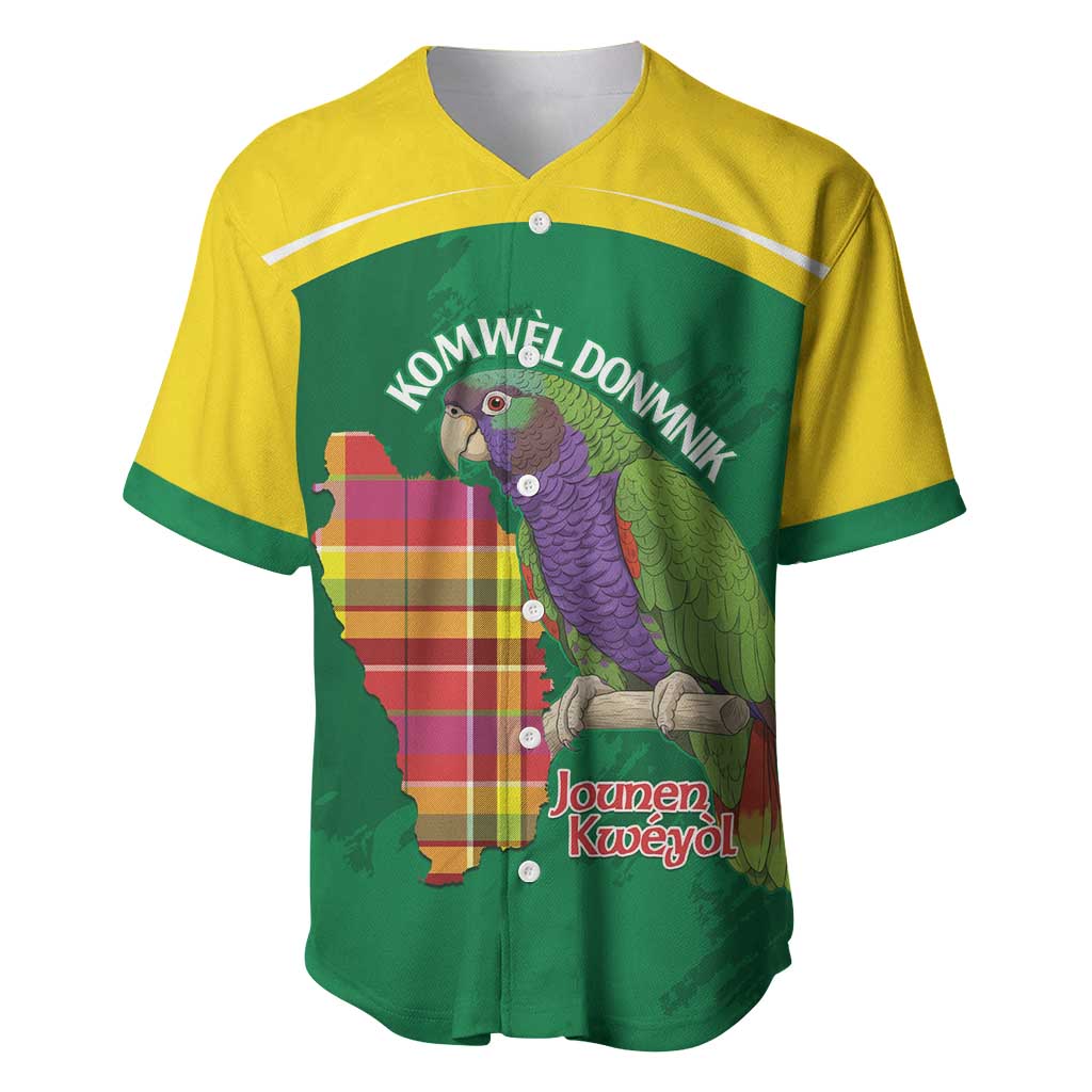 Personalized Komwel Donmnik Jounen Kweyol Baseball Jersey Dominica Creole Day Imperial Amazon - Wonder Print Shop