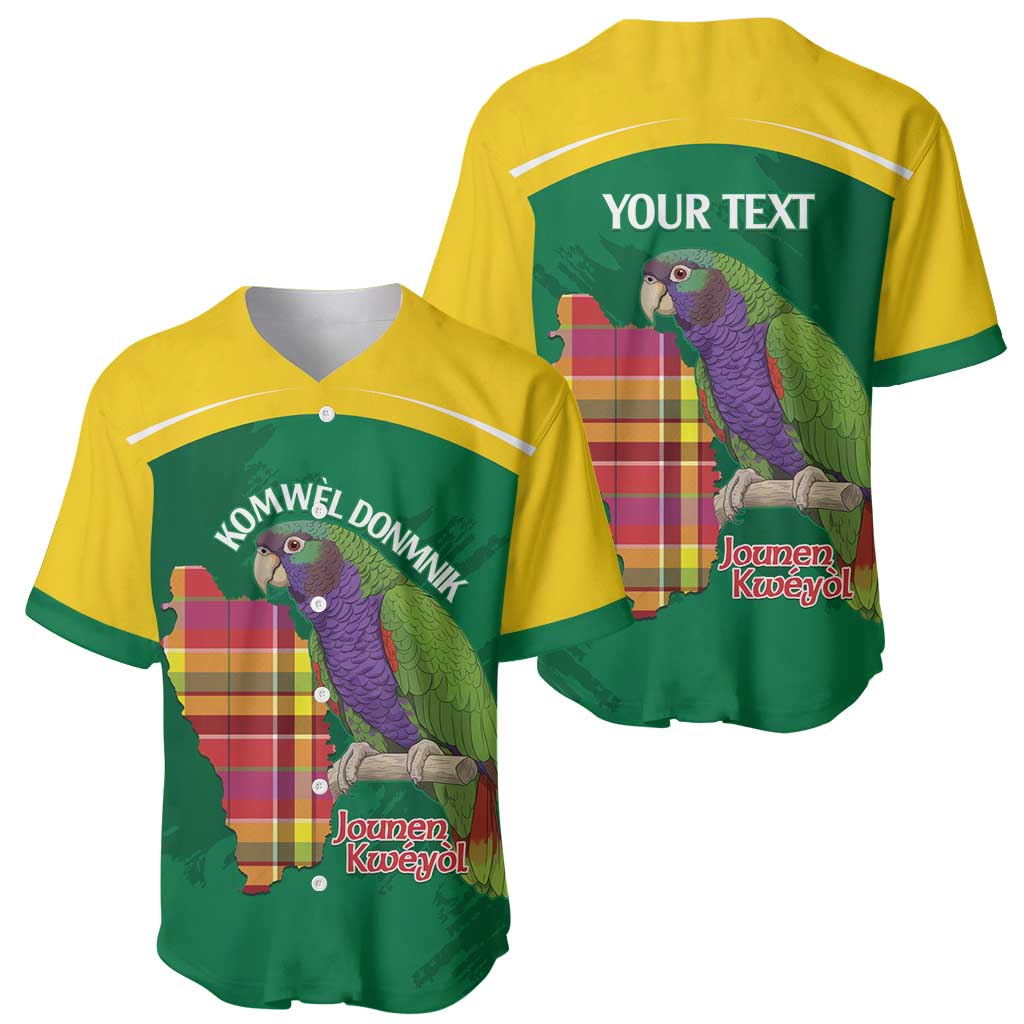 Personalized Komwel Donmnik Jounen Kweyol Baseball Jersey Dominica Creole Day Imperial Amazon - Wonder Print Shop