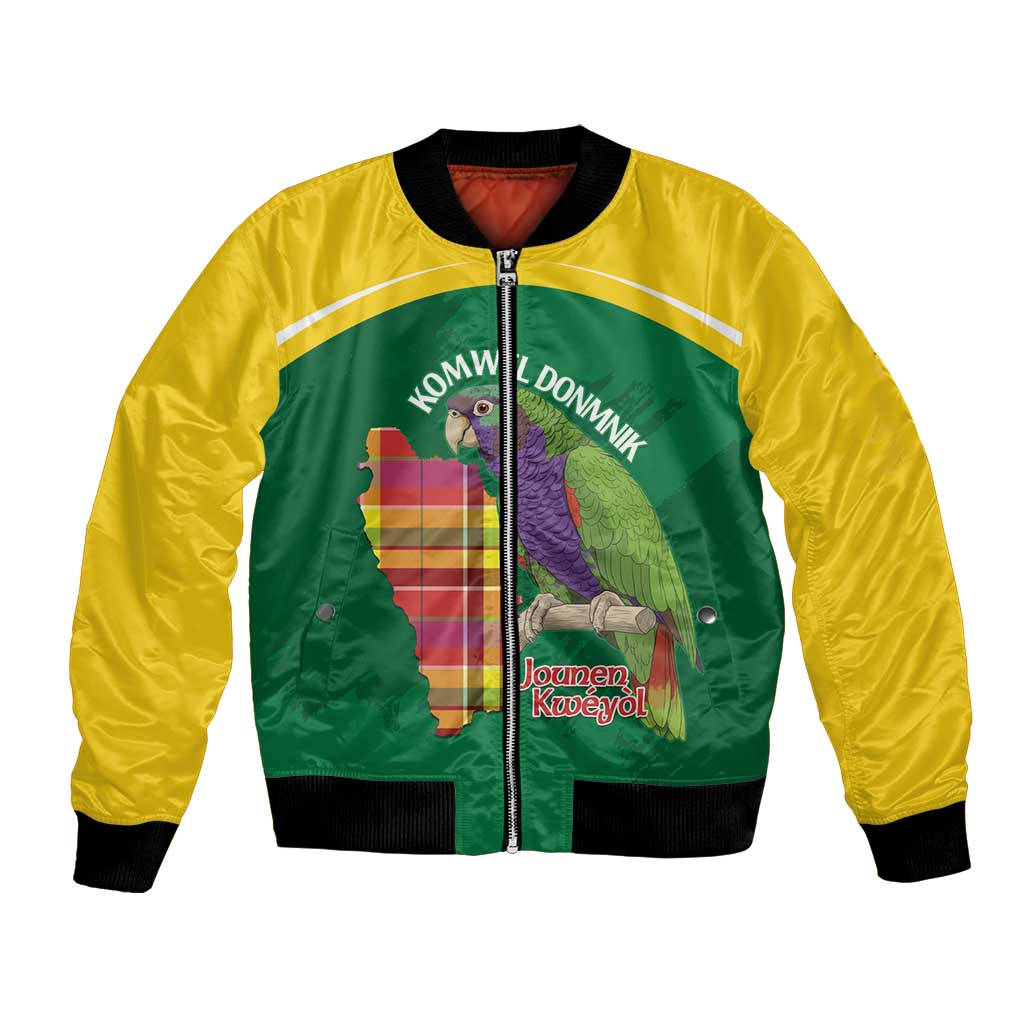 Personalized Komwel Donmnik Jounen Kweyol Bomber Jacket Dominica Creole Day Imperial Amazon - Wonder Print Shop