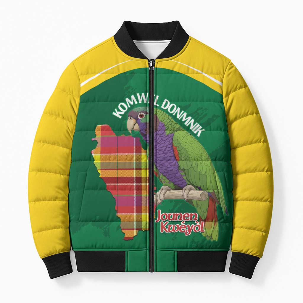 Personalized Komwel Donmnik Jounen Kweyol Bomber Puffer Jacket Dominica Creole Day Imperial Amazon - Wonder Print Shop