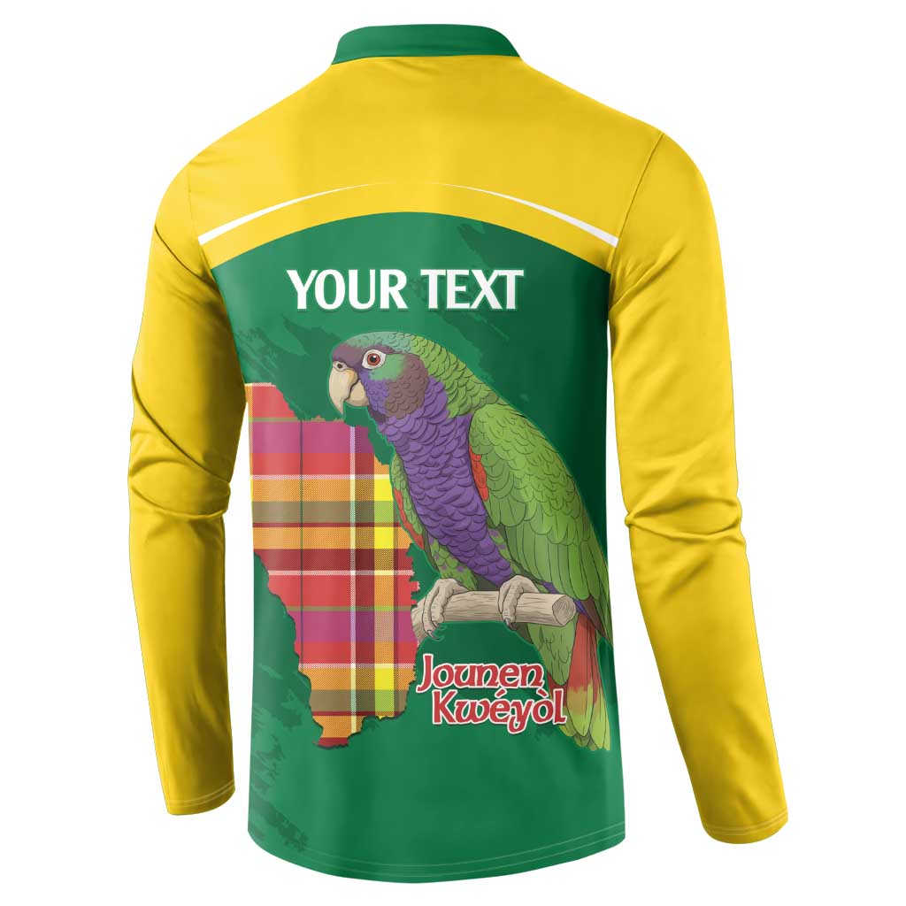 Personalized Komwel Donmnik Jounen Kweyol Button Sweatshirt Dominica Creole Day Imperial Amazon - Wonder Print Shop