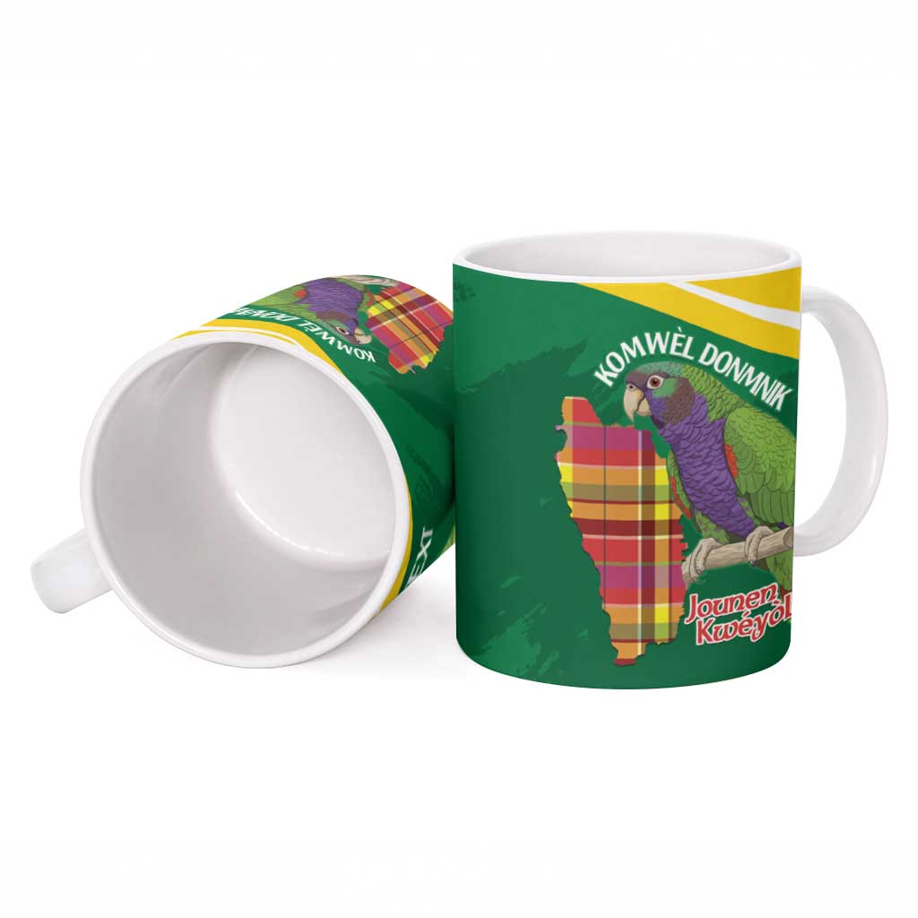 Personalized Komwel Donmnik Jounen Kweyol Ceramic Mug Dominica Creole Day Imperial Amazon - Wonder Print Shop
