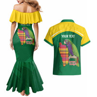 Personalized Komwel Donmnik Jounen Kweyol Couples Matching Mermaid Dress and Hawaiian Shirt Dominica Creole Day Imperial Amazon - Wonder Print Shop