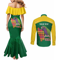 Personalized Komwel Donmnik Jounen Kweyol Couples Matching Mermaid Dress and Long Sleeve Button Shirt Dominica Creole Day Imperial Amazon - Wonder Print Shop