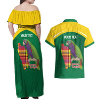 Personalized Komwel Donmnik Jounen Kweyol Couples Matching Off Shoulder Maxi Dress and Hawaiian Shirt Dominica Creole Day Imperial Amazon - Wonder Print Shop
