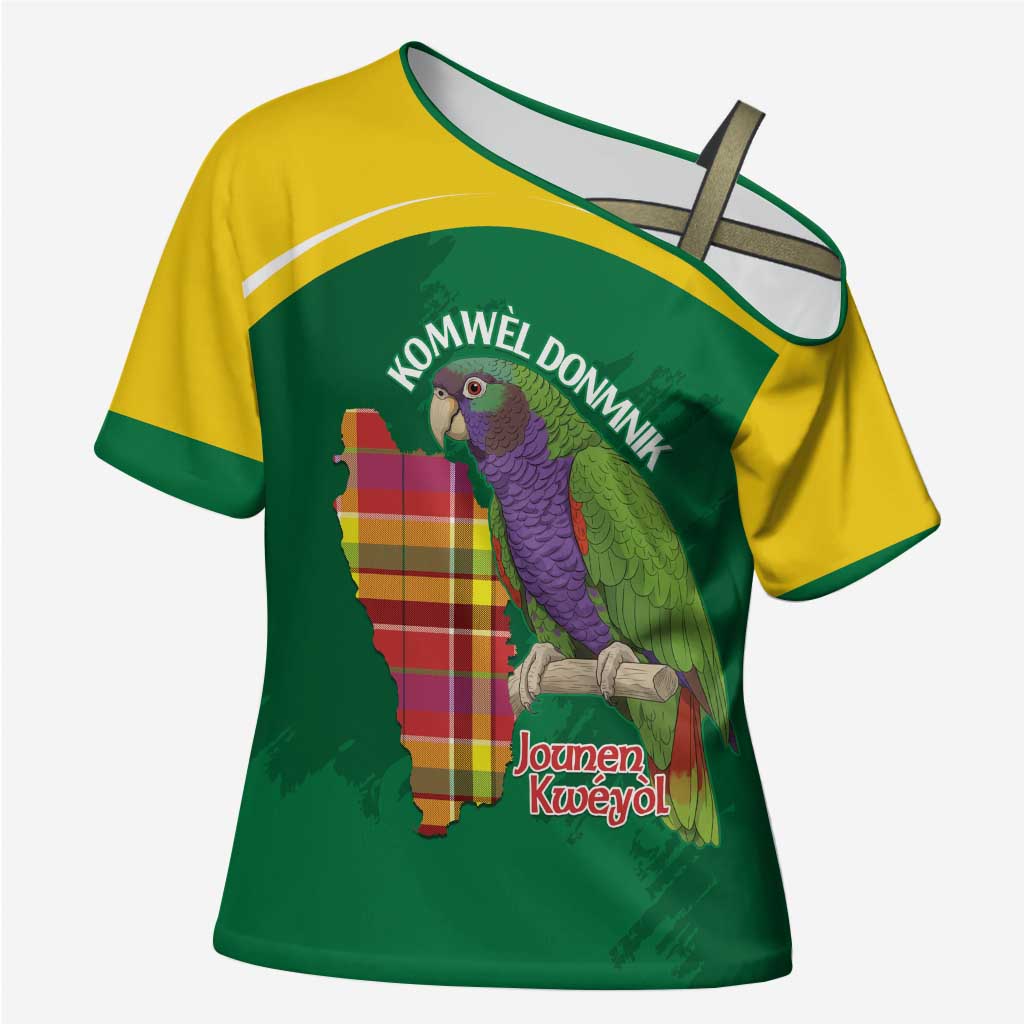 Personalized Komwel Donmnik Jounen Kweyol Cross Shoulder Shirt Dominica Creole Day Imperial Amazon - Wonder Print Shop