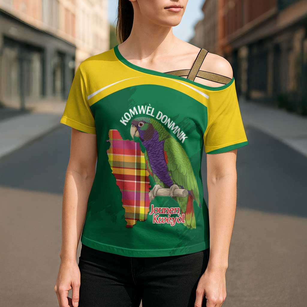 Personalized Komwel Donmnik Jounen Kweyol Cross Shoulder Shirt Dominica Creole Day Imperial Amazon - Wonder Print Shop