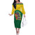 Personalized Komwel Donmnik Jounen Kweyol Family Matching Off The Shoulder Long Sleeve Dress and Hawaiian Shirt Dominica Creole Day Imperial Amazon - Wonder Print Shop