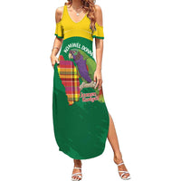 Personalized Komwel Donmnik Jounen Kweyol Family Matching Summer Maxi Dress and Hawaiian Shirt Dominica Creole Day Imperial Amazon - Wonder Print Shop