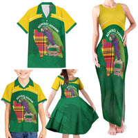 Personalized Komwel Donmnik Jounen Kweyol Family Matching Tank Maxi Dress and Hawaiian Shirt Dominica Creole Day Imperial Amazon - Wonder Print Shop
