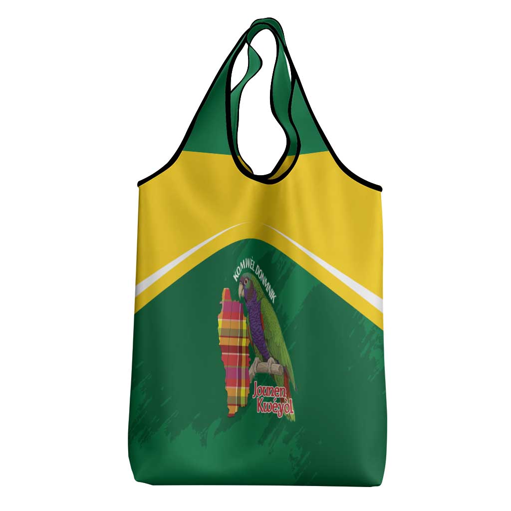 Komwel Donmnik Jounen Kweyol Grocery Bag Dominica Creole Day Imperial Amazon - Wonder Print Shop