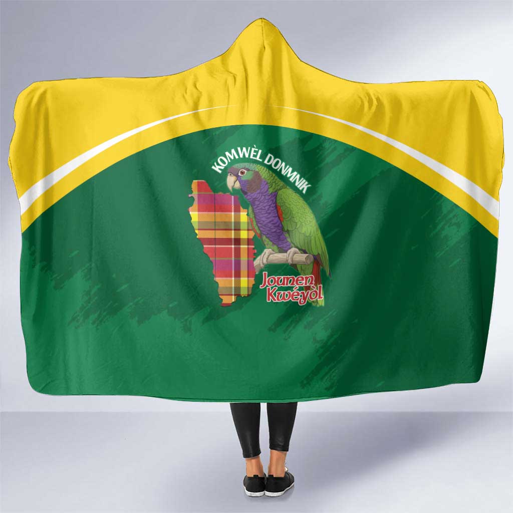 Komwel Donmnik Jounen Kweyol Hooded Blanket Dominica Creole Day Imperial Amazon - Wonder Print Shop