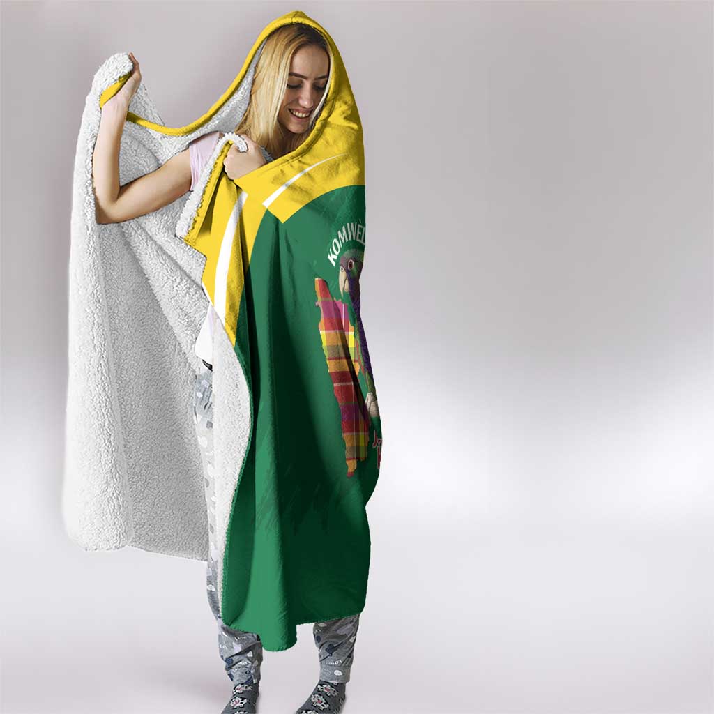 Komwel Donmnik Jounen Kweyol Hooded Blanket Dominica Creole Day Imperial Amazon - Wonder Print Shop