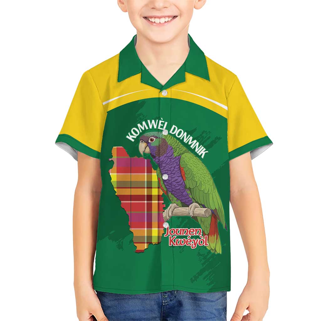 Personalized Komwel Donmnik Jounen Kweyol Kid Hawaiian Shirt Dominica Creole Day Imperial Amazon - Wonder Print Shop