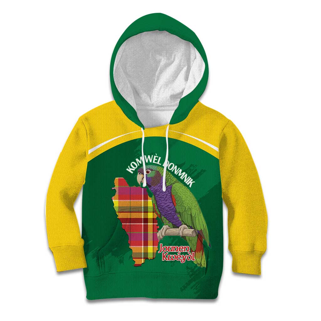 Personalized Komwel Donmnik Jounen Kweyol Kid Hoodie Dominica Creole Day Imperial Amazon - Wonder Print Shop