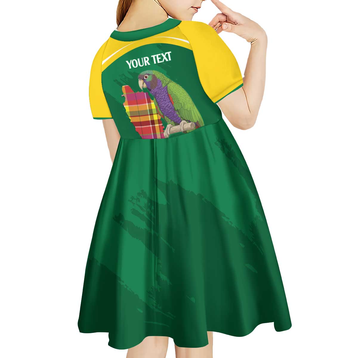 Personalized Komwel Donmnik Jounen Kweyol Kid Short Sleeve Dress Dominica Creole Day Imperial Amazon - Wonder Print Shop
