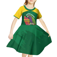 Personalized Komwel Donmnik Jounen Kweyol Kid Short Sleeve Dress Dominica Creole Day Imperial Amazon - Wonder Print Shop