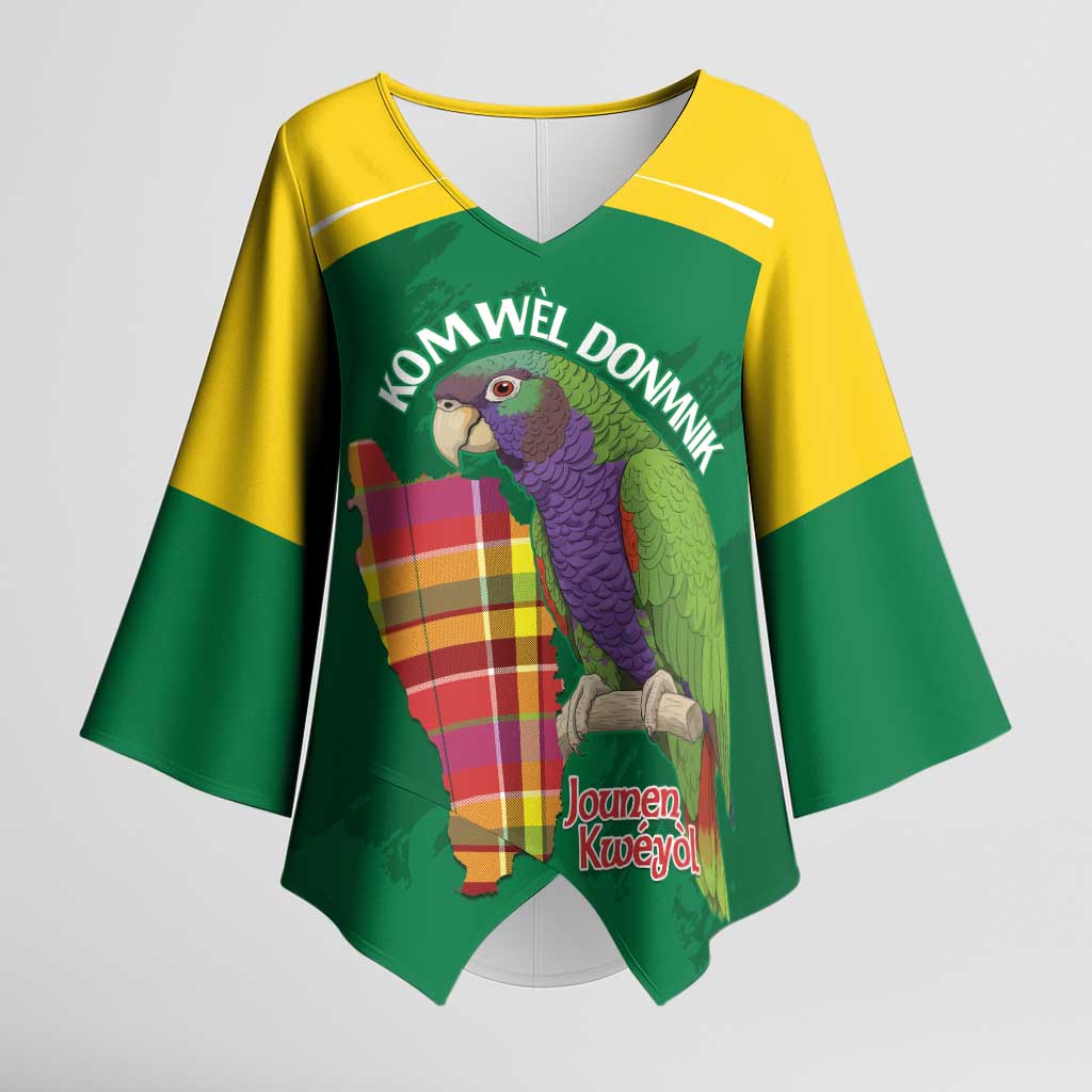 Personalized Komwel Donmnik Jounen Kweyol Kimono Sleeve Blouse Dominica Creole Day Imperial Amazon - Wonder Print Shop