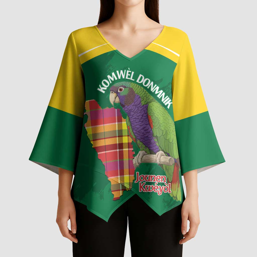 Personalized Komwel Donmnik Jounen Kweyol Kimono Sleeve Blouse Dominica Creole Day Imperial Amazon - Wonder Print Shop