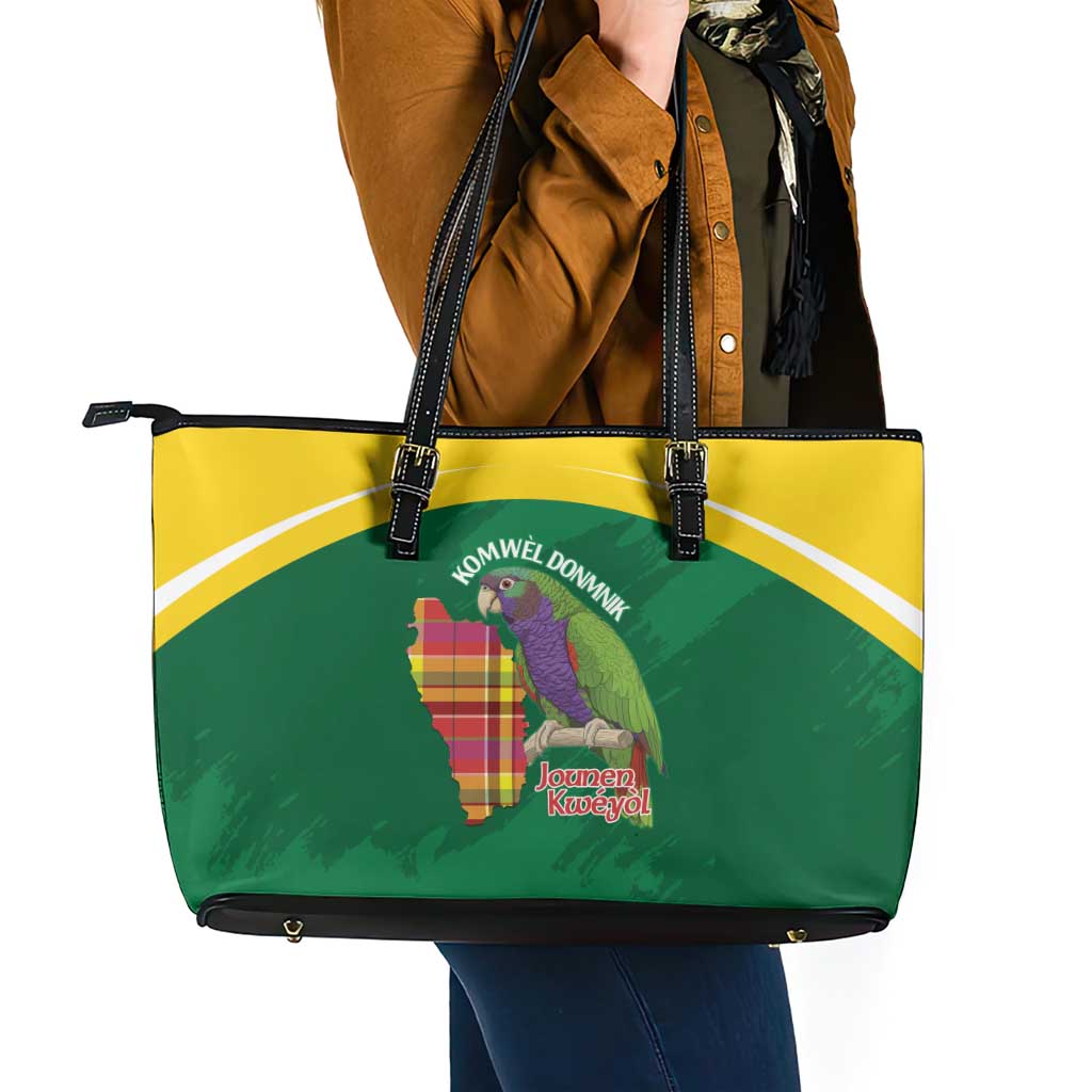 Komwel Donmnik Jounen Kweyol Leather Tote Bag Dominica Creole Day Imperial Amazon - Wonder Print Shop