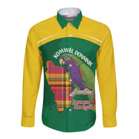 Personalized Komwel Donmnik Jounen Kweyol Long Sleeve Button Shirt Dominica Creole Day Imperial Amazon - Wonder Print Shop