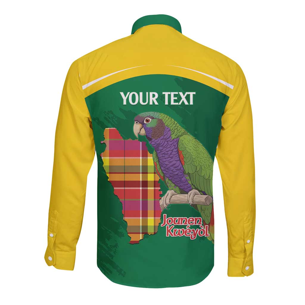 Personalized Komwel Donmnik Jounen Kweyol Long Sleeve Button Shirt Dominica Creole Day Imperial Amazon - Wonder Print Shop