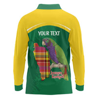 Personalized Komwel Donmnik Jounen Kweyol Long Sleeve Polo Shirt Dominica Creole Day Imperial Amazon - Wonder Print Shop