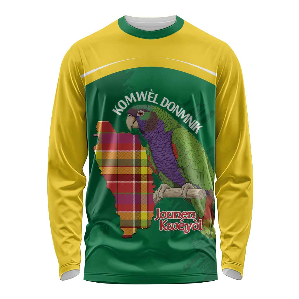 Personalized Komwel Donmnik Jounen Kweyol Long Sleeve Shirt Dominica Creole Day Imperial Amazon - Wonder Print Shop
